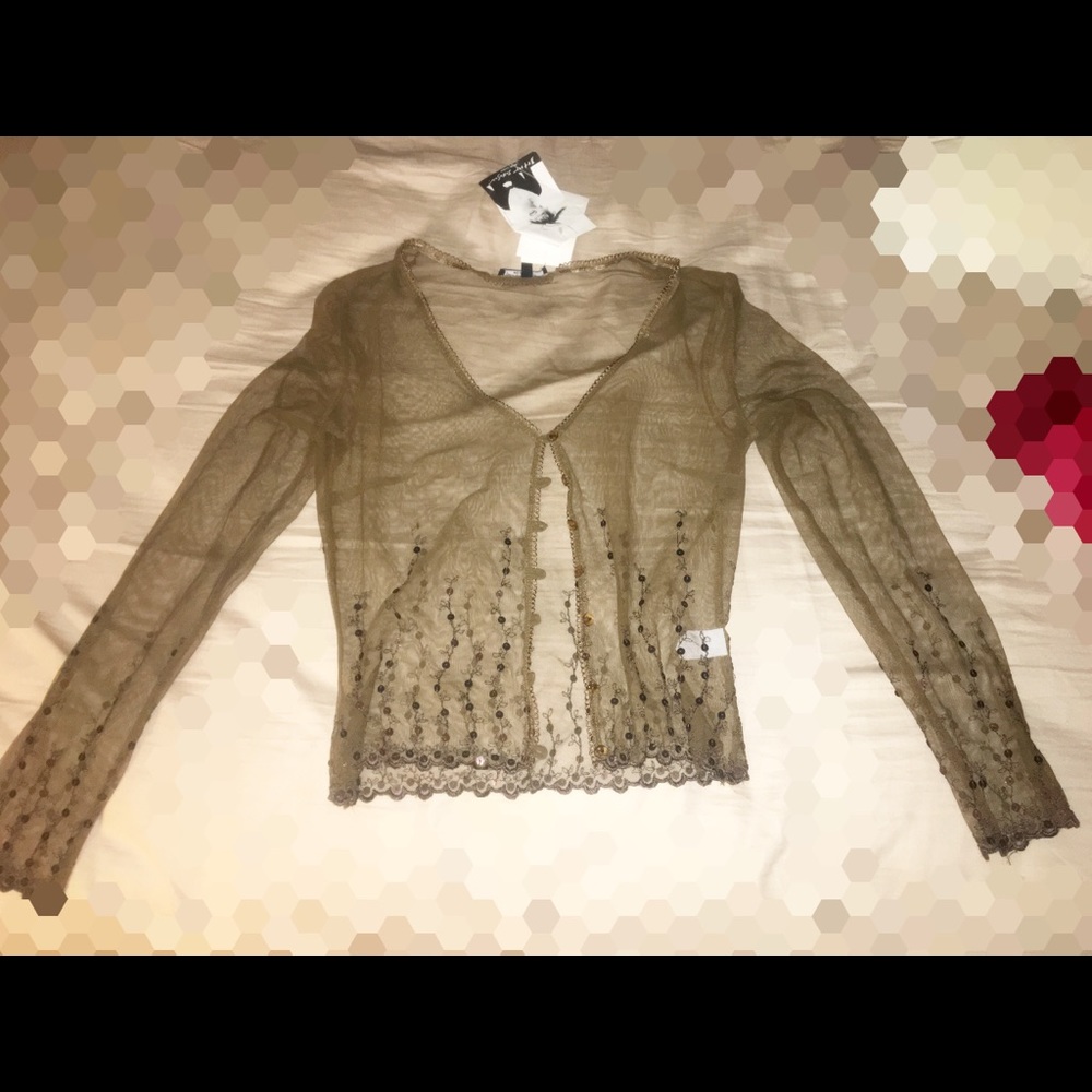 Betsey Johnson mesh cardigan